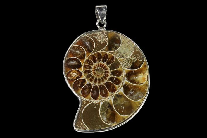 Fossil Ammonite Pendant - Million Years Old #151982